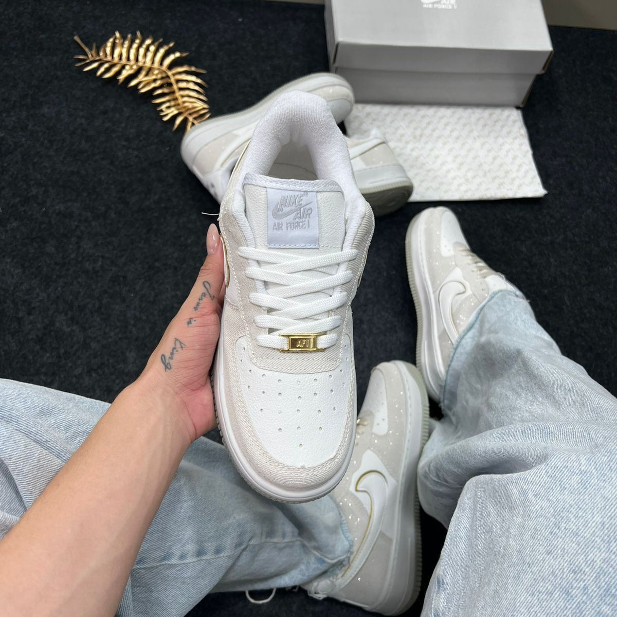 Air Force 1 Premium Areia Brilhante