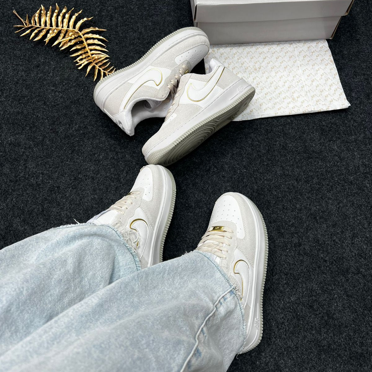 Air Force 1 Premium Areia Brilhante